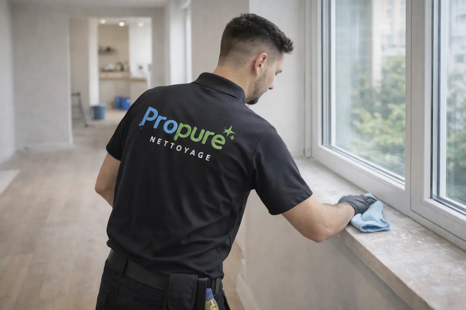 Nettoyage de fin de chantier dans une maison neuve à Meximieux - Propure Nettoyage