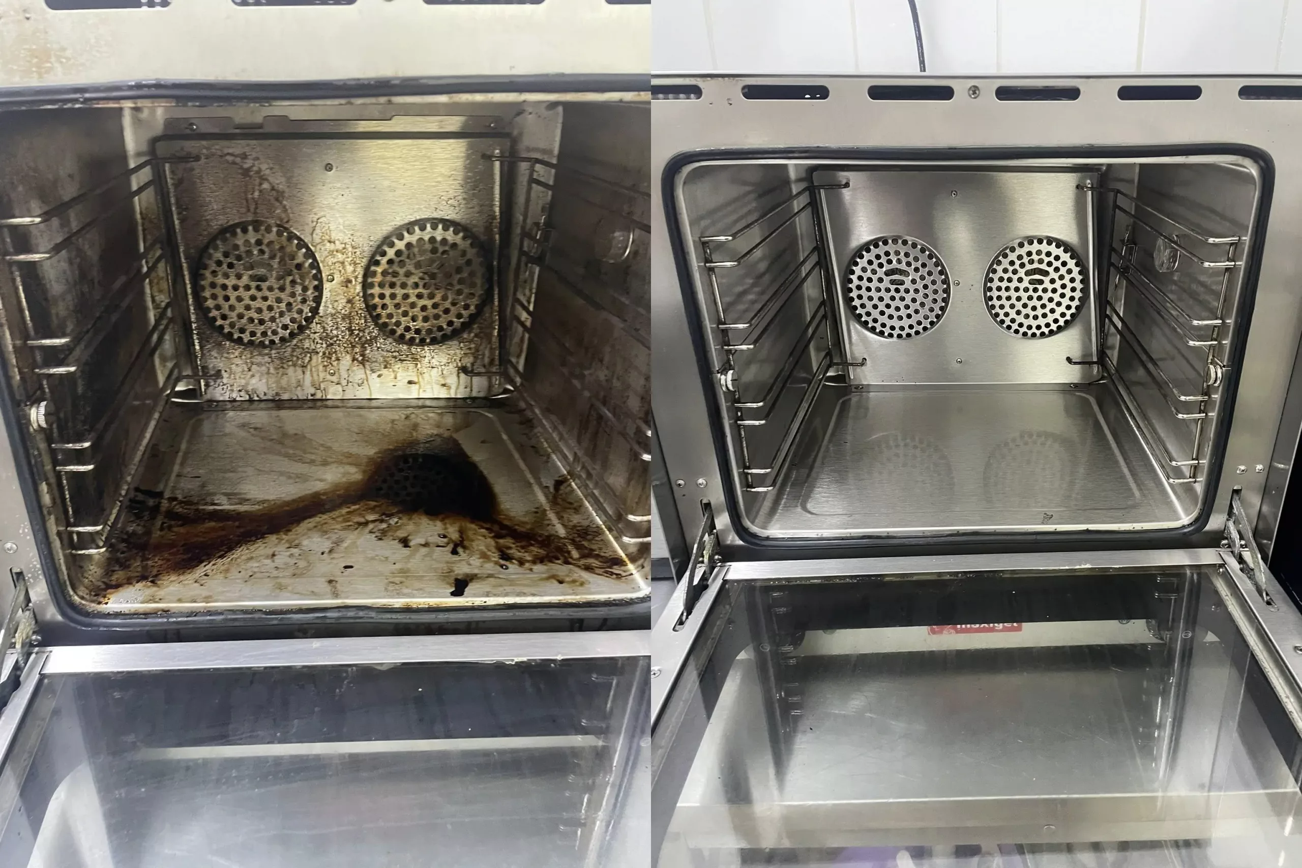 Four encrassé remis en état - nettoyage fin de bail Propure Nettoyage Ain